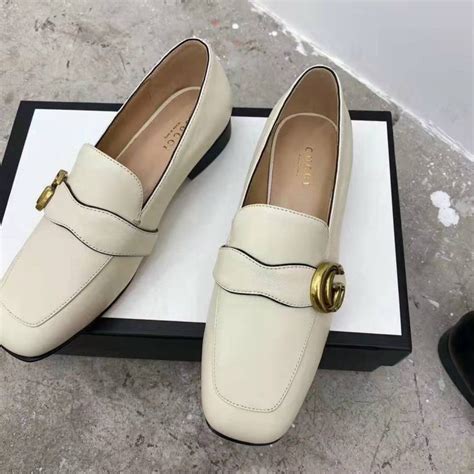 are gucci loafers finished leather|Gucci white loafers women.